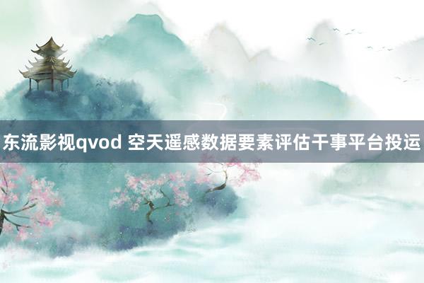 东流影视qvod 空天遥感数据要素评估干事平台投运