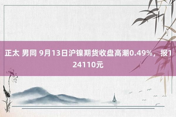 正太 男同 9月13日沪镍期货收盘高潮0.49%，报124110元