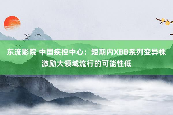 东流影院 中国疾控中心：短期内XBB系列变异株激励大领域流行的可能性低