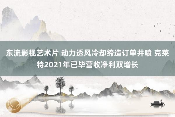 东流影视艺术片 动力透风冷却缔造订单井喷 克莱特2021年已毕营收净利双增长