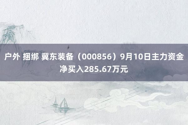 户外 捆绑 冀东装备（000856）9月10日主力资金净买入285.67万元