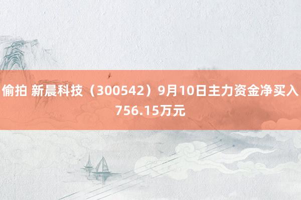 偷拍 新晨科技（300542）9月10日主力资金净买入756.15万元