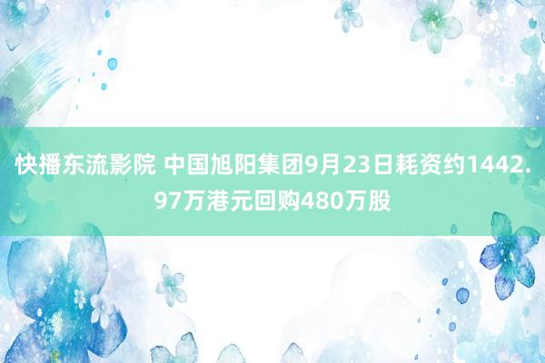 快播东流影院 中国旭阳集团9月23日耗资约1442.97万港元回购480万股