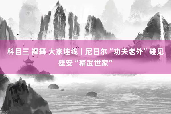 科目三 裸舞 大家连线｜尼日尔“功夫老外”碰见雄安“精武世家”