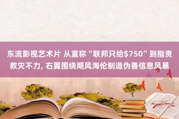 东流影视艺术片 从宣称“联邦只给$750”到指责救灾不力， 右翼围绕飓风海伦制造伪善信息风暴