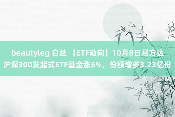 beautyleg 白丝 【ETF动向】10月8日易方达沪深300发起式ETF基金涨5%，份额增多3.23亿份