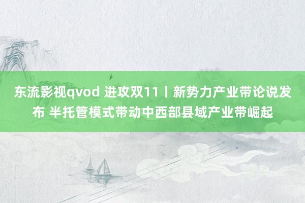 东流影视qvod 进攻双11丨新势力产业带论说发布 半托管模式带动中西部县域产业带崛起