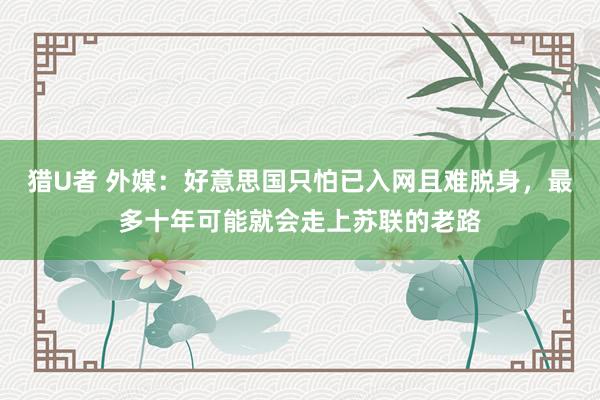 猎U者 外媒：好意思国只怕已入网且难脱身，最多十年可能就会走上苏联的老路