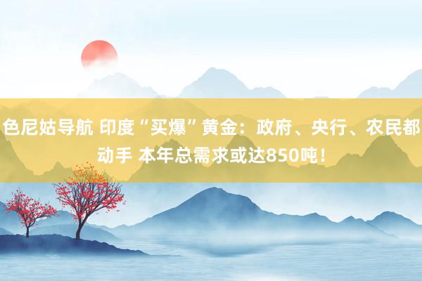 色尼姑导航 印度“买爆”黄金：政府、央行、农民都动手 本年总需求或达850吨！