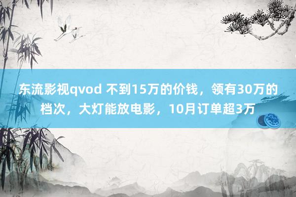 东流影视qvod 不到15万的价钱，领有30万的档次，大灯能放电影，10月订单超3万