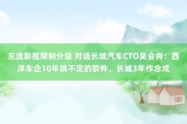 东流影视限制分级 对话长城汽车CTO吴会肖：西洋车企10年搞不定的软件，长城3年作念成