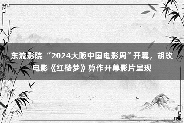 东流影院 “2024大阪中国电影周”开幕，胡玫电影《红楼梦》算作开幕影片呈现