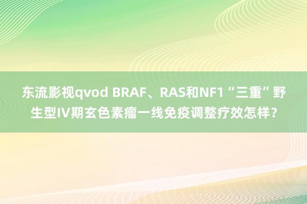 东流影视qvod BRAF、RAS和NF1“三重”野生型IV期玄色素瘤一线免疫调整疗效怎样？