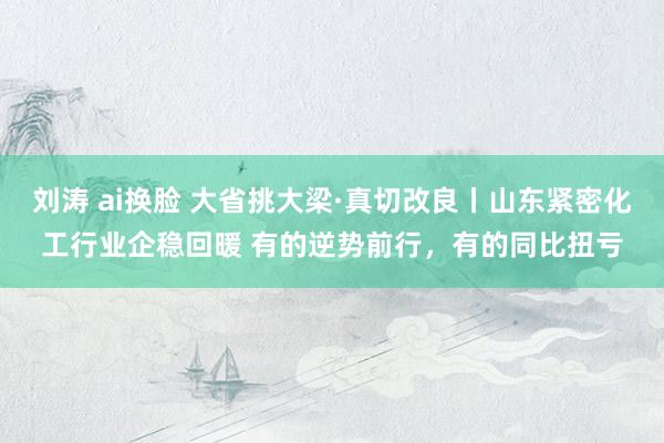 刘涛 ai换脸 大省挑大梁·真切改良丨山东紧密化工行业企稳回暖 有的逆势前行，有的同比扭亏