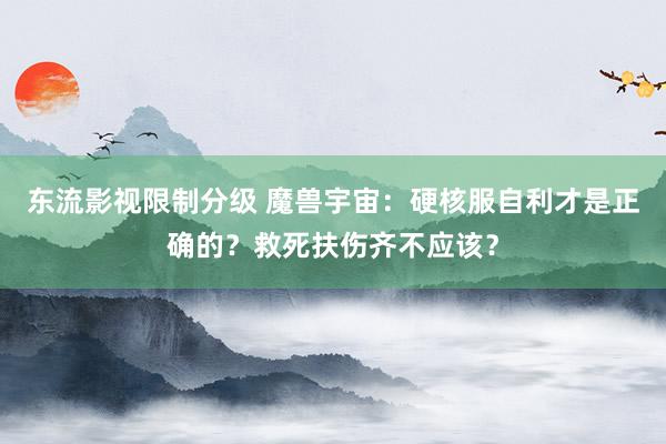 东流影视限制分级 魔兽宇宙：硬核服自利才是正确的？救死扶伤齐不应该？