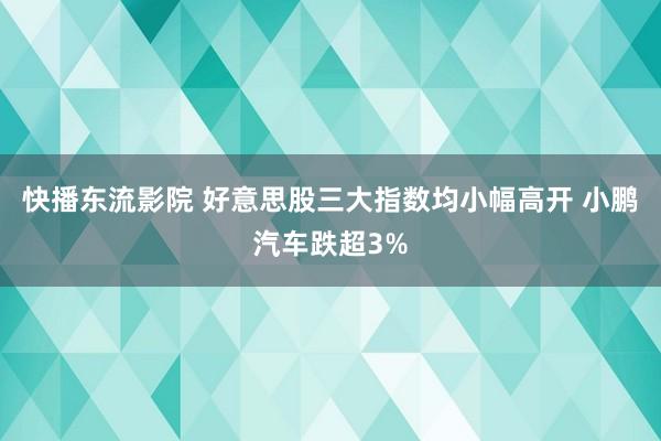 快播东流影院 好意思股三大指数均小幅高开 小鹏汽车跌超3%