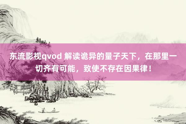 东流影视qvod 解读诡异的量子天下，在那里一切齐有可能，致使不存在因果律！