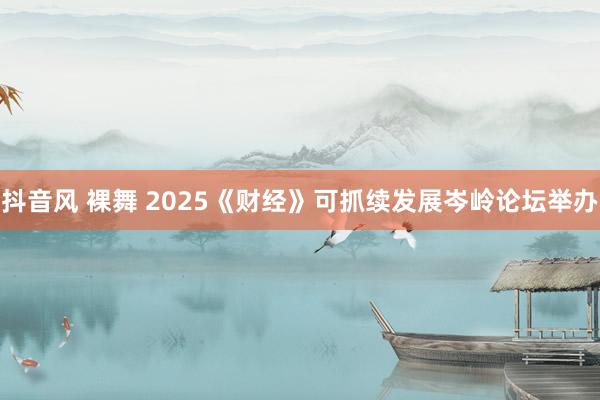 抖音风 裸舞 2025《财经》可抓续发展岑岭论坛举办