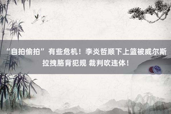 “自拍偷拍” 有些危机！李炎哲顺下上篮被威尔斯拉拽胳背犯规 裁判吹违体！