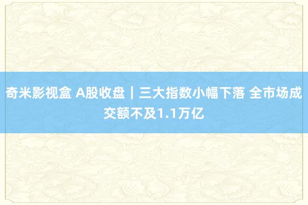 奇米影视盒 A股收盘｜三大指数小幅下落 全市场成交额不及1.1万亿