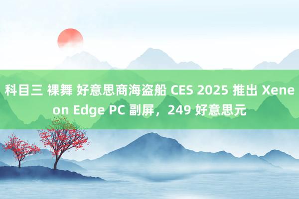 科目三 裸舞 好意思商海盗船 CES 2025 推出 Xeneon Edge PC 副屏，249 好意思元