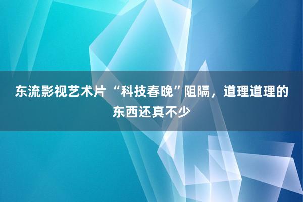 东流影视艺术片 “科技春晚”阻隔，道理道理的东西还真不少