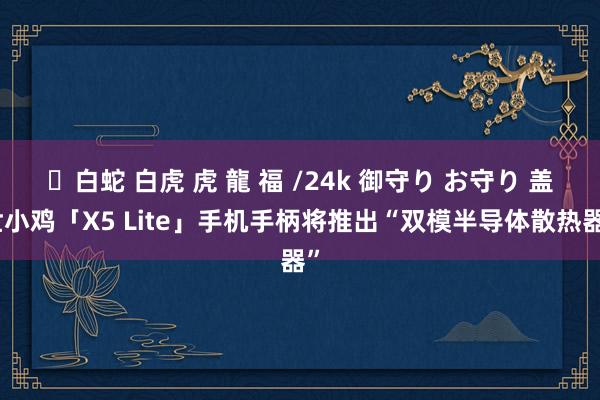 ✨白蛇 白虎 虎 龍 福 /24k 御守り お守り 盖世小鸡「X5 Lite」手机手柄将推出“双模半导体散热器”