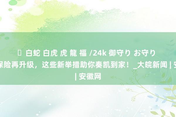 ✨白蛇 白虎 虎 龍 福 /24k 御守り お守り 春运保险再升级，这些新举措助你奏凯到家！_大皖新闻 | 安徽网